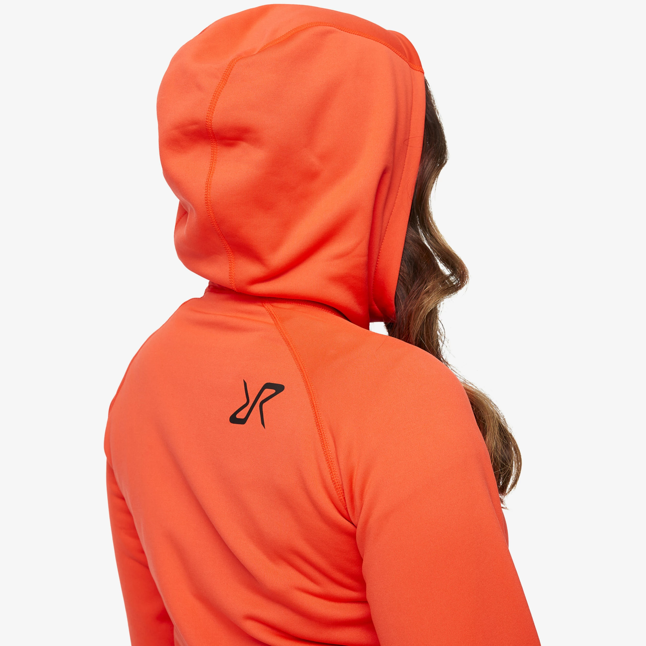 Illusion Hoodie Women Mandarin Red 6 Illusion Hoodie Women Mandarin Red - Image 4