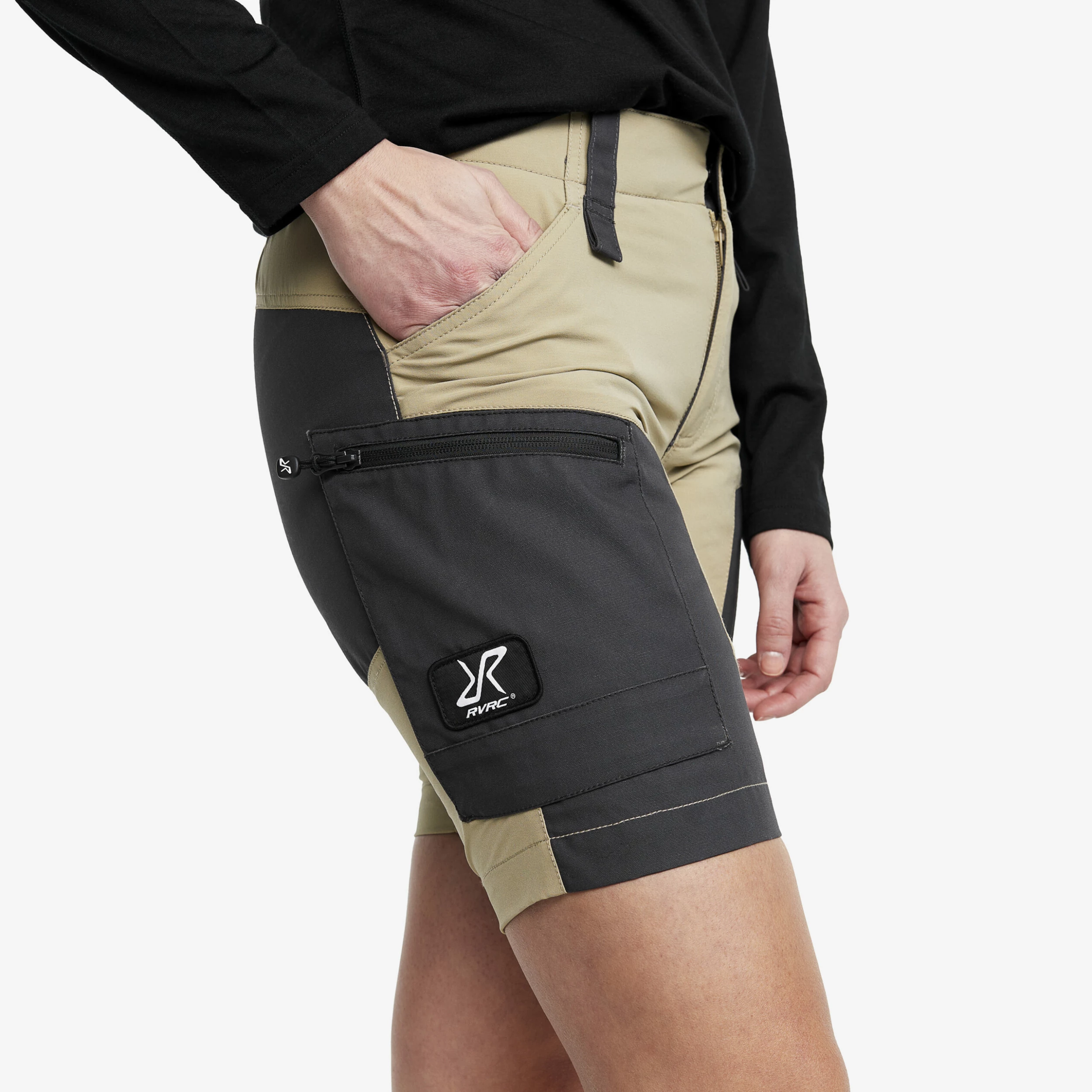 RVRC GP Shorts Women Khaki 6 RVRC GP Shorts Women Khaki - Image 4