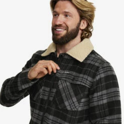 Lumber Jacket Men Black/Anthracite -Sporty Men Wear Sales 73814050 261b 4cc4 90f1 f56c59c10c18