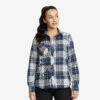 Flannel Shirt Women Moonlit Ocean/Blueberry