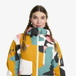 Halo 2L Insulated Ski Jacket Women Anthracite/Golden Yellow -Sporty Men Wear Sales b7055002 6c16 46cf b935 aade001d8d54