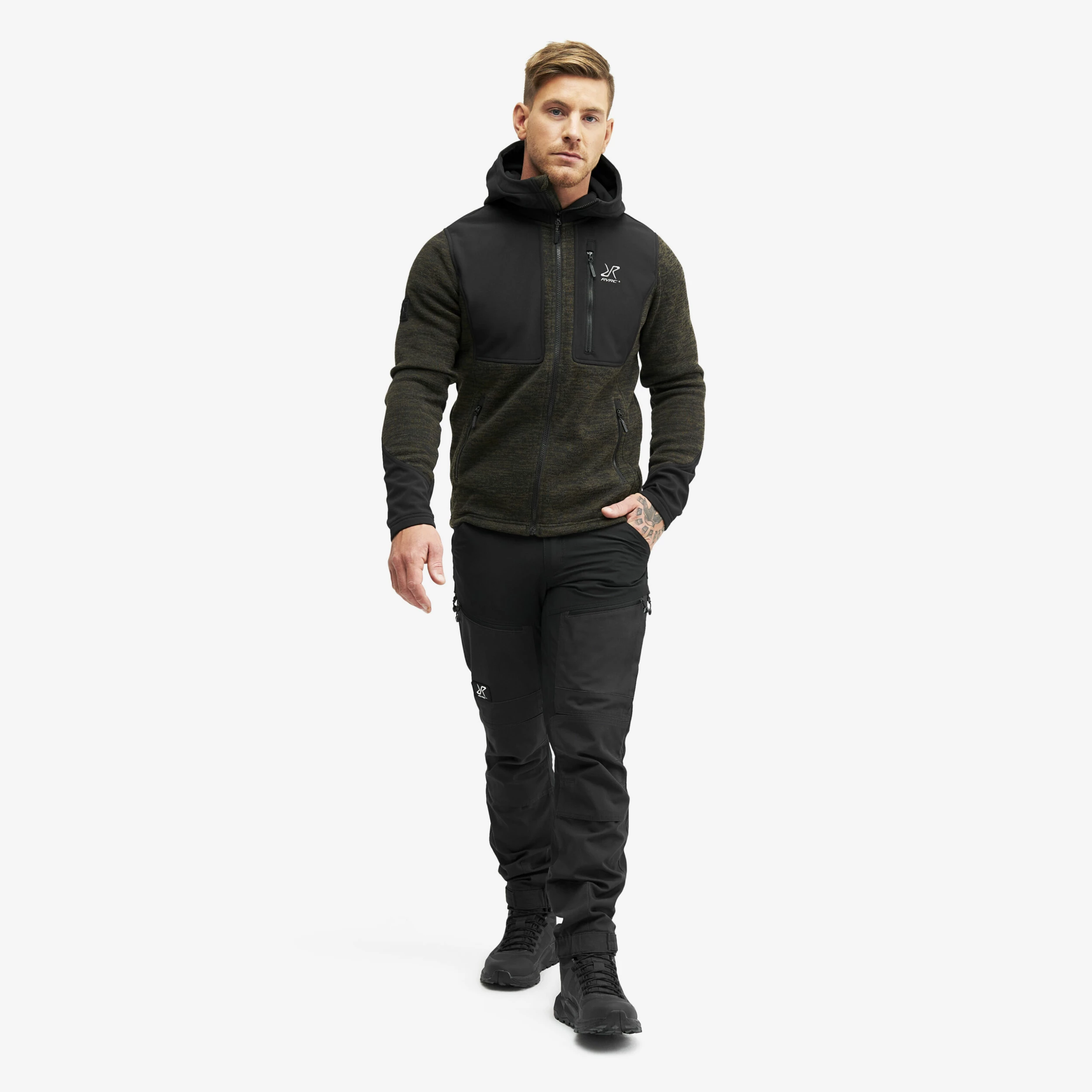 Wander Pro Wool Hoodie Men Dark Olive 4 Wander Pro Wool Hoodie Men Dark Olive - Image 2