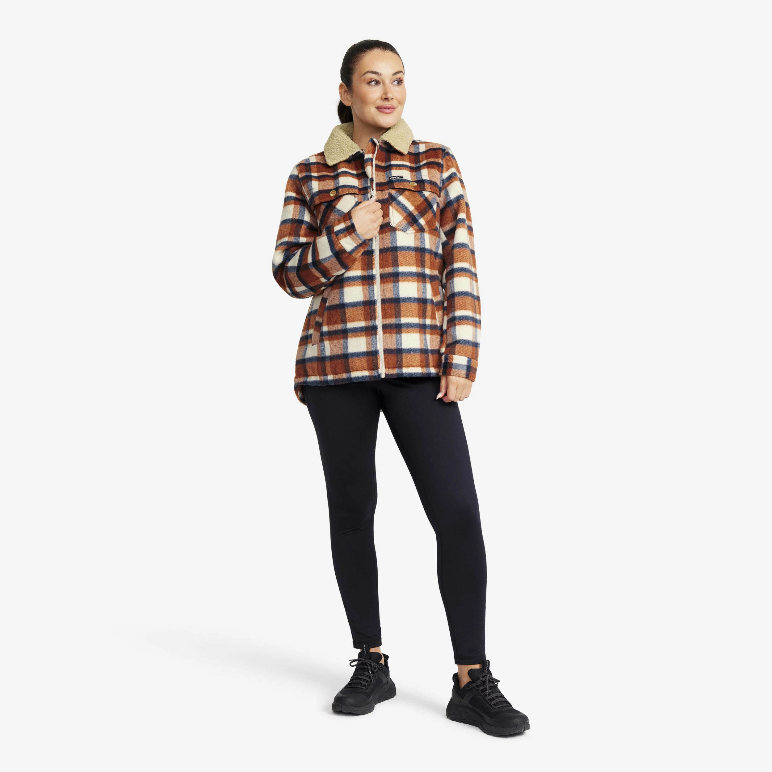 Lumber Jacket Women Rusty Orange/Oatmeal 4 Lumber Jacket Women Rusty Orange/Oatmeal - Image 2