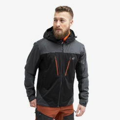 Sporty Men Wear Sales 24 Silence Proshell Jacket Men Black/Rusty